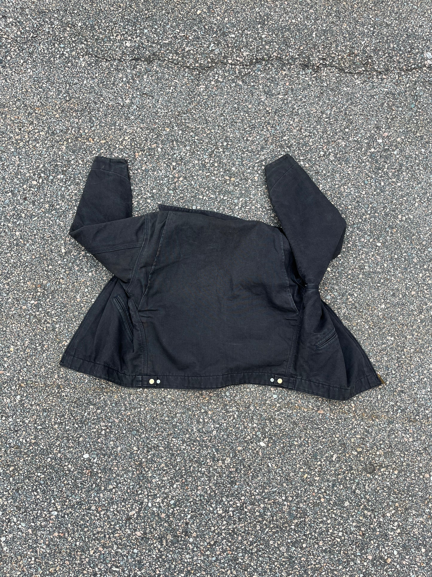 褪色黑色 Carhartt Detroit 夹克 - 中号宽松款