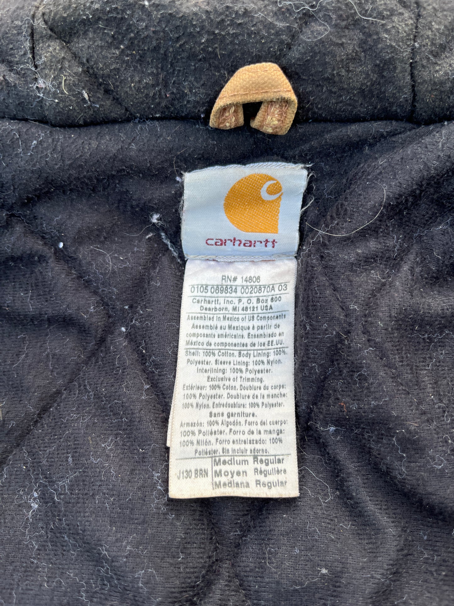 Faded Brown Carharrt Active Jacket - Medium