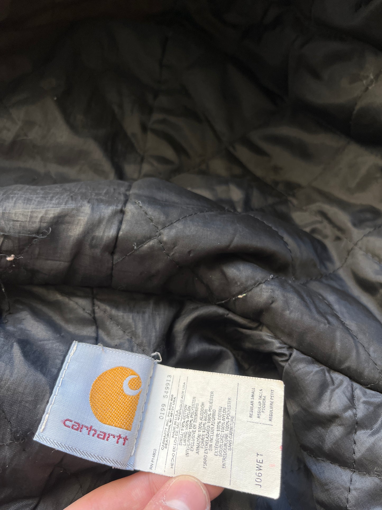 Faded Cream Carhartt Active Jacket - Small