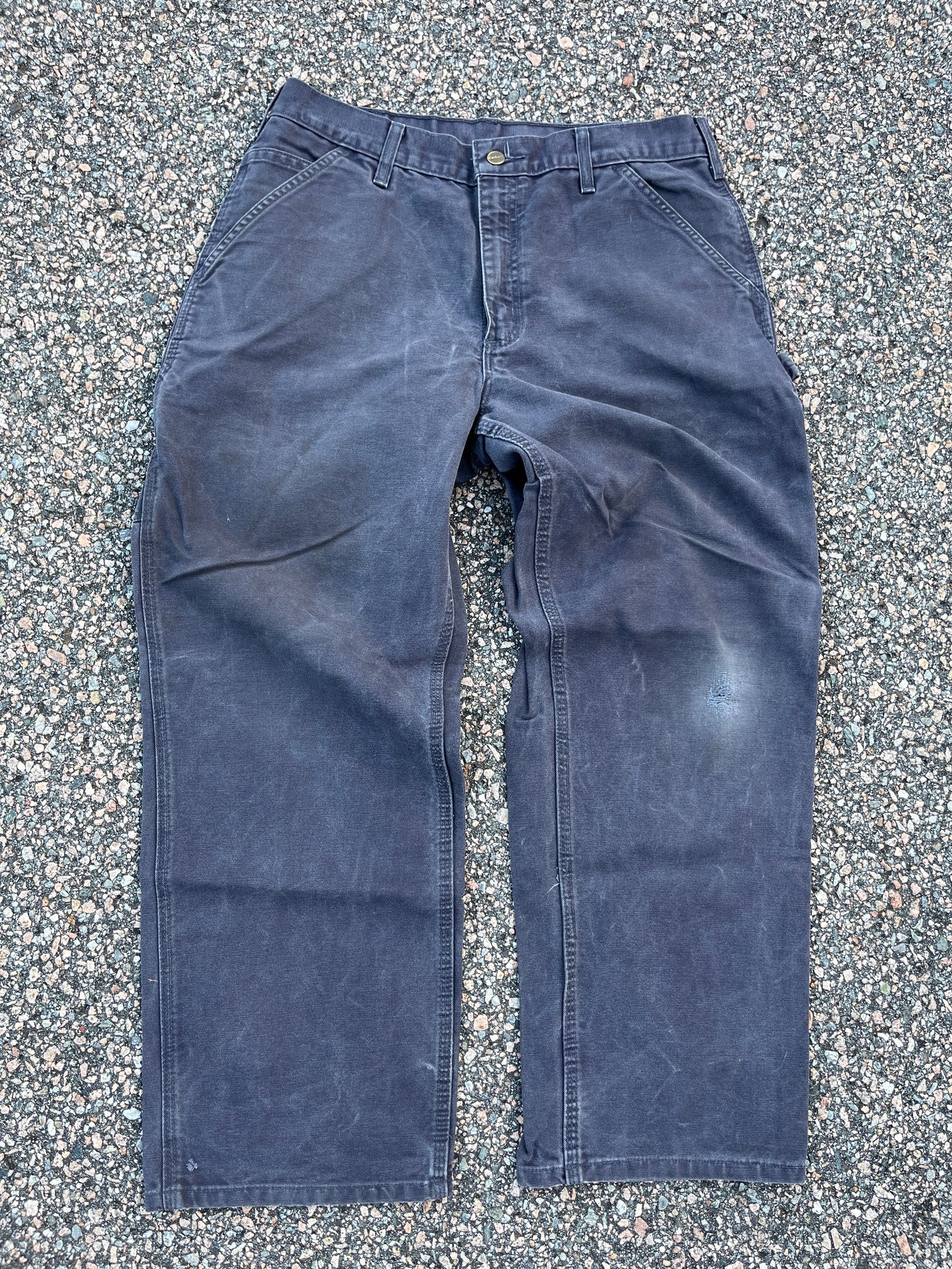 Faded Petrol Blue Carhartt Carpenter Pants - 33 x 29