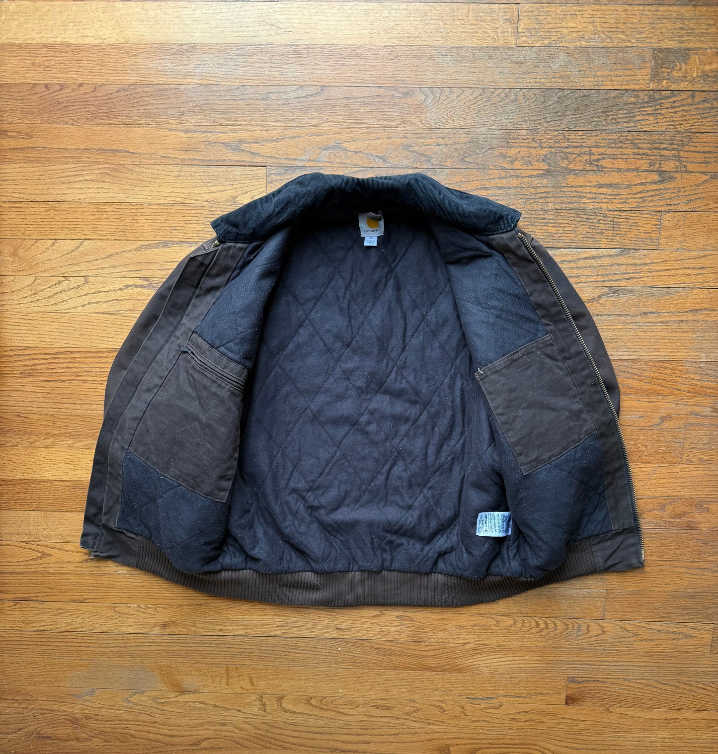 Faded Dark Brown Carhartt Santa Fe Jacket - Medium