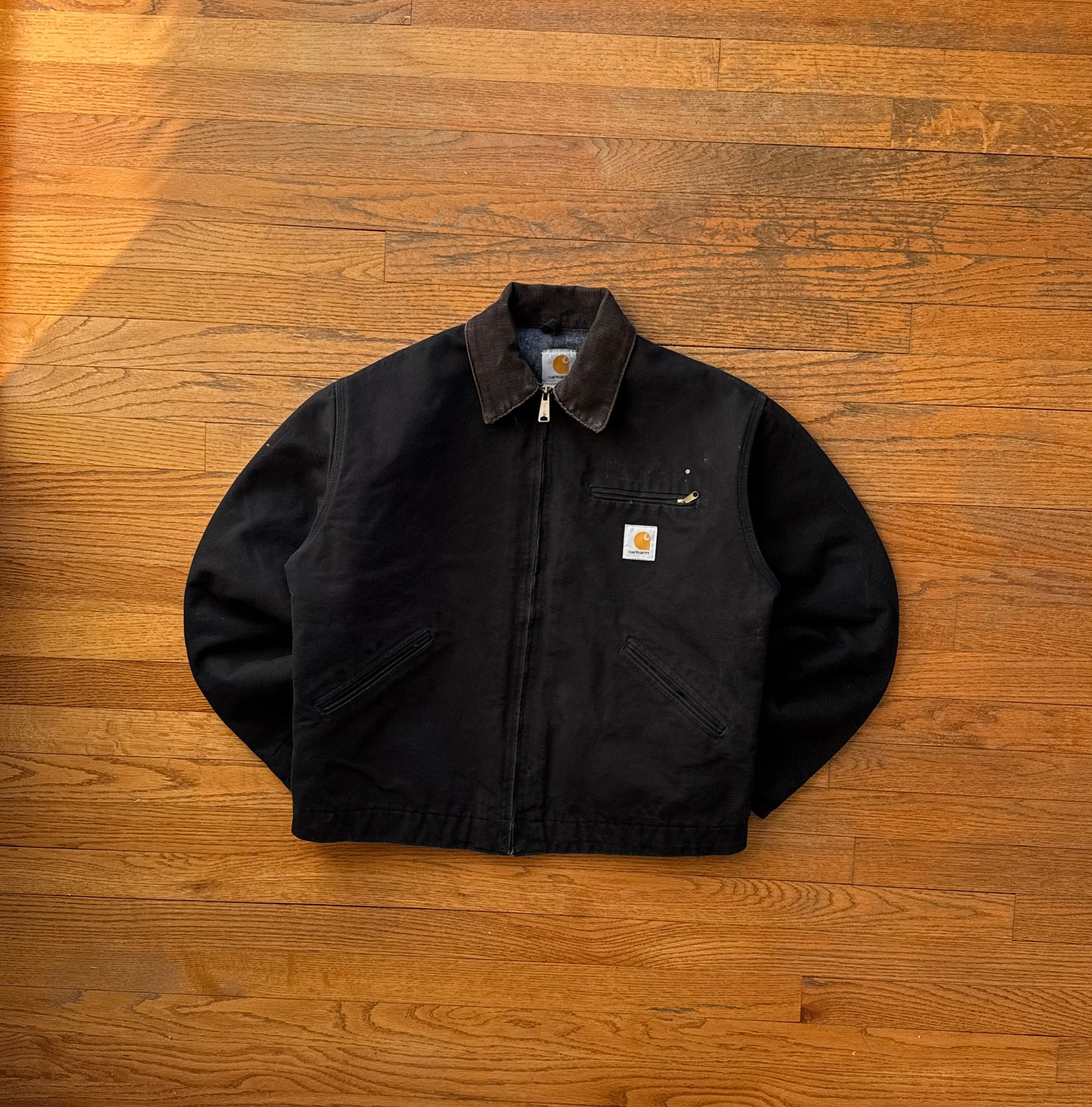 Faded Black Carhartt Detroit Jacket - Medium