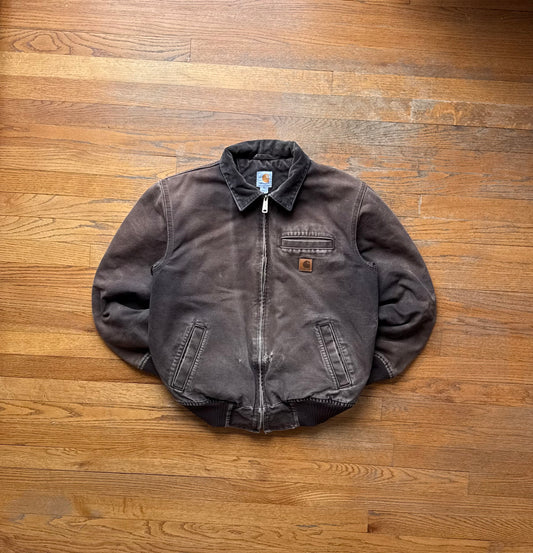 Faded Dark Brown Carhartt Bankston Jacket - Medium