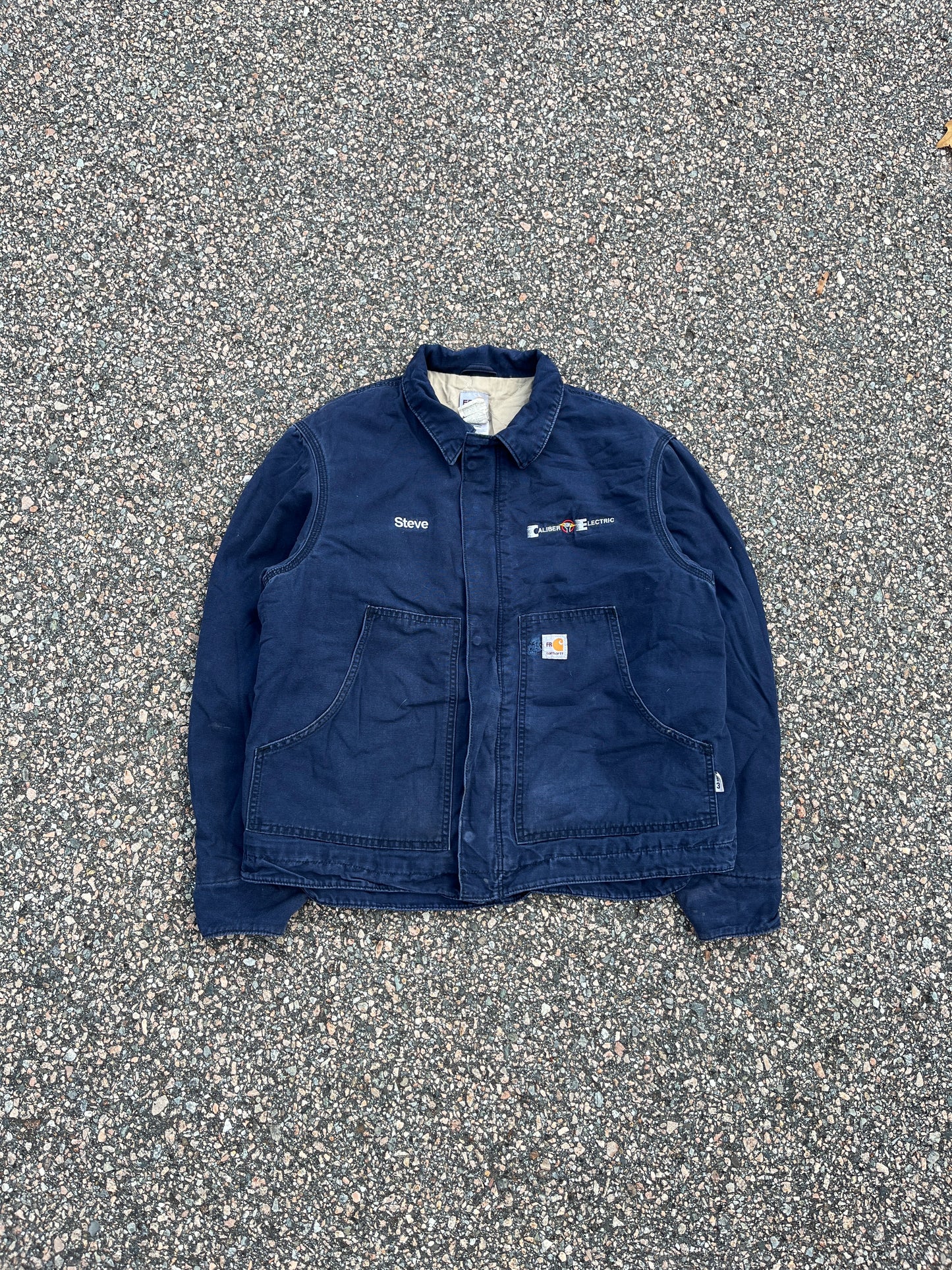 褪色海军蓝色防火 Carhartt 北极风格夹克 - 大号