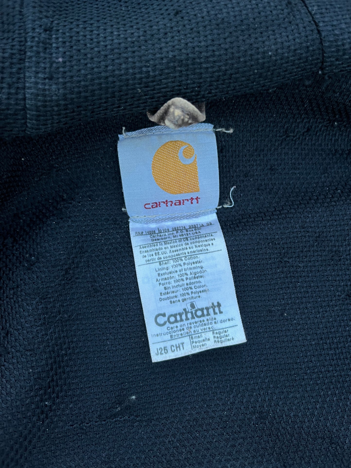 褪色栗棕色 Carhartt 运动夹克 - 小码