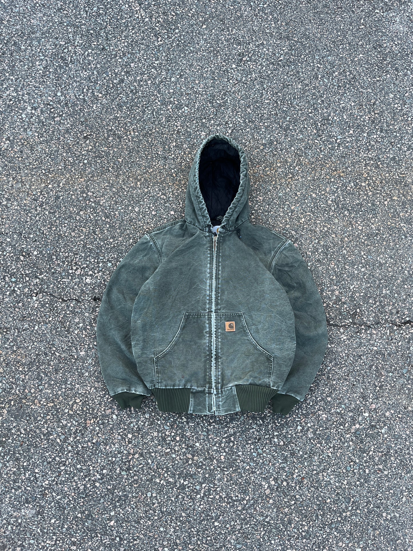 Faded Olive Green Carhartt Active Jacket - Small