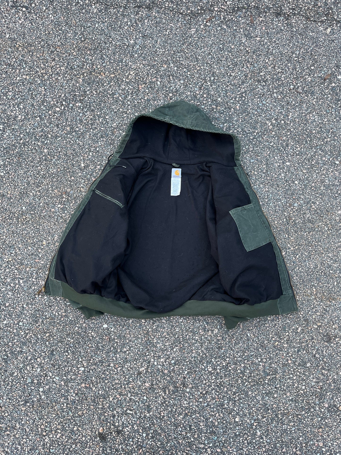 Faded Olive Green Carhartt Active Jacket - Boxy L-XL