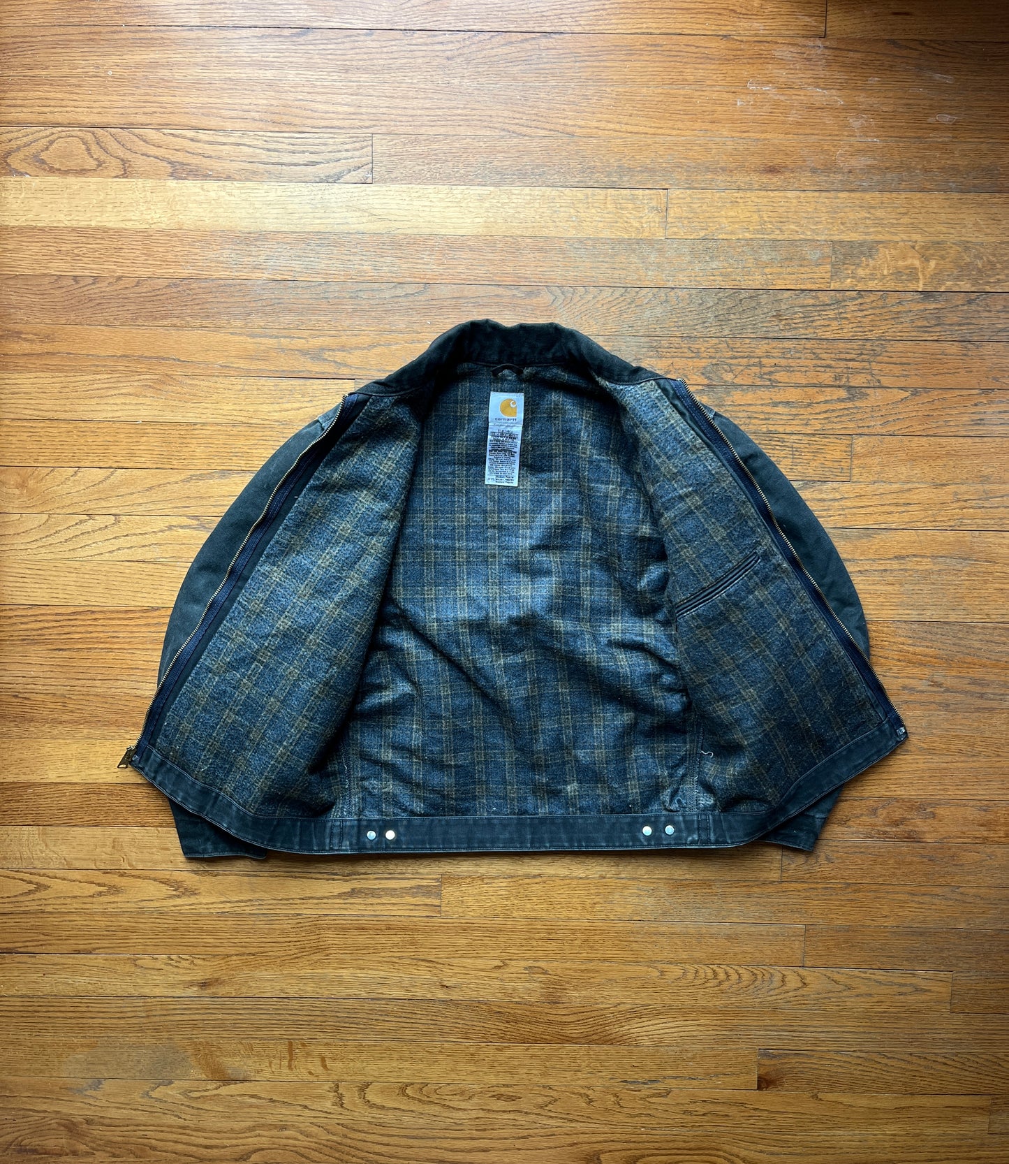 Faded Petrol Blue Carhartt Detroit Jacket - Medium