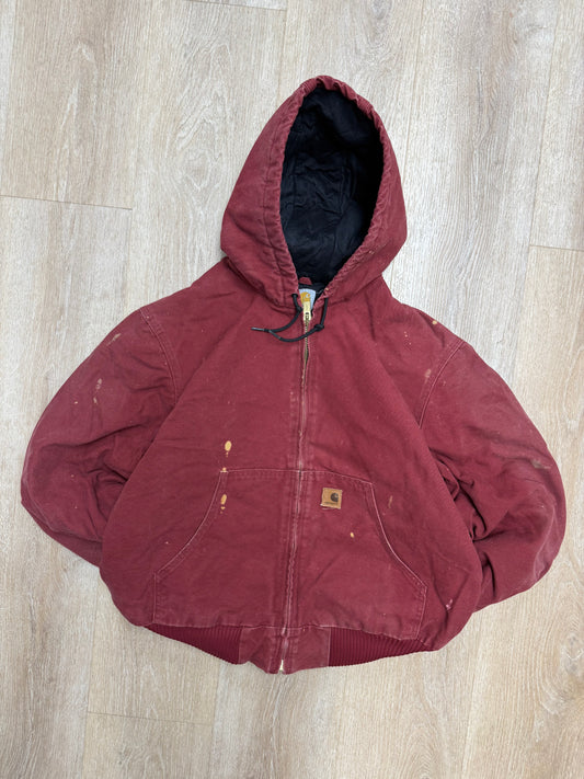 Faded Red Carhartt Active Jacket - Large