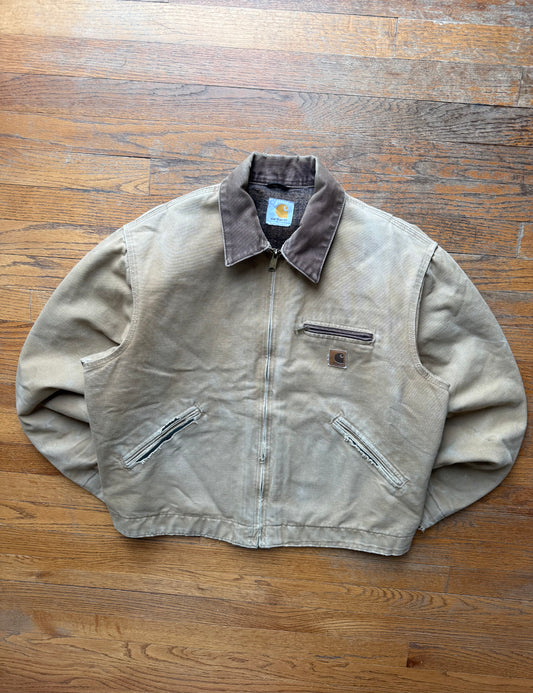Faded Brown Carhartt Detroit Jacket - Boxy M-L