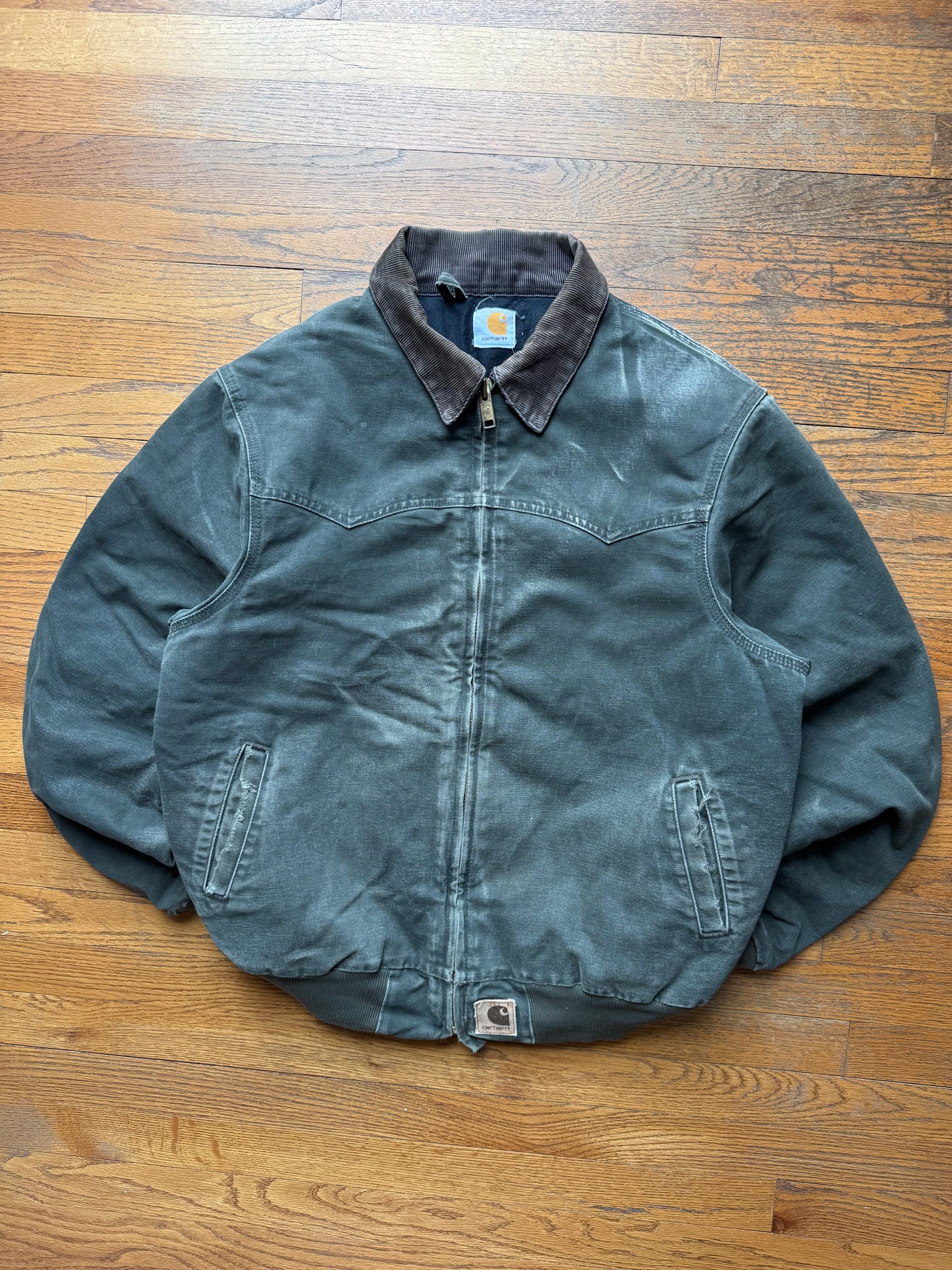 Faded Olive Green Carhartt Santa Fe Jacket - Large