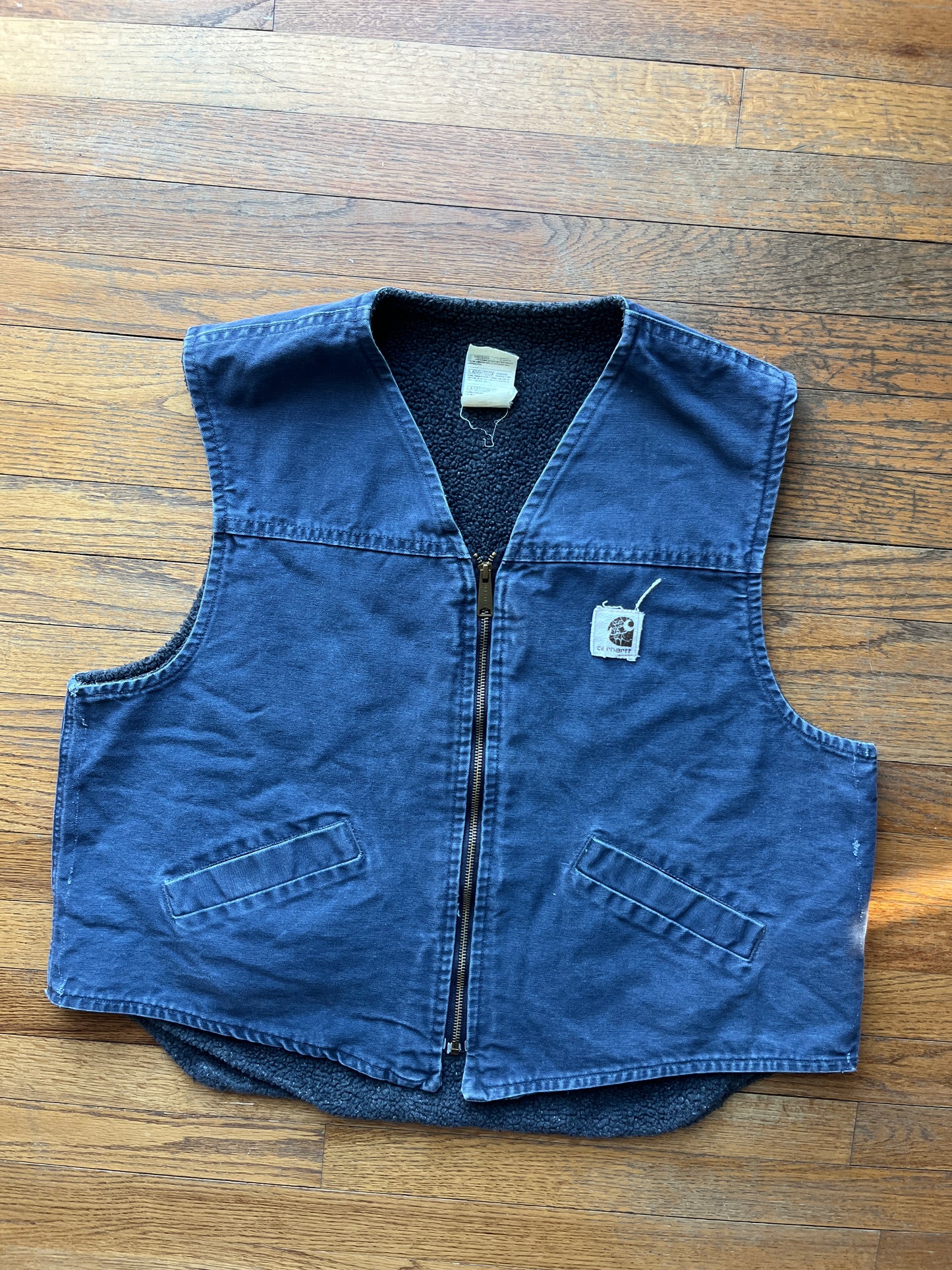 Faded Petrol Blue Carhartt Vest - Large