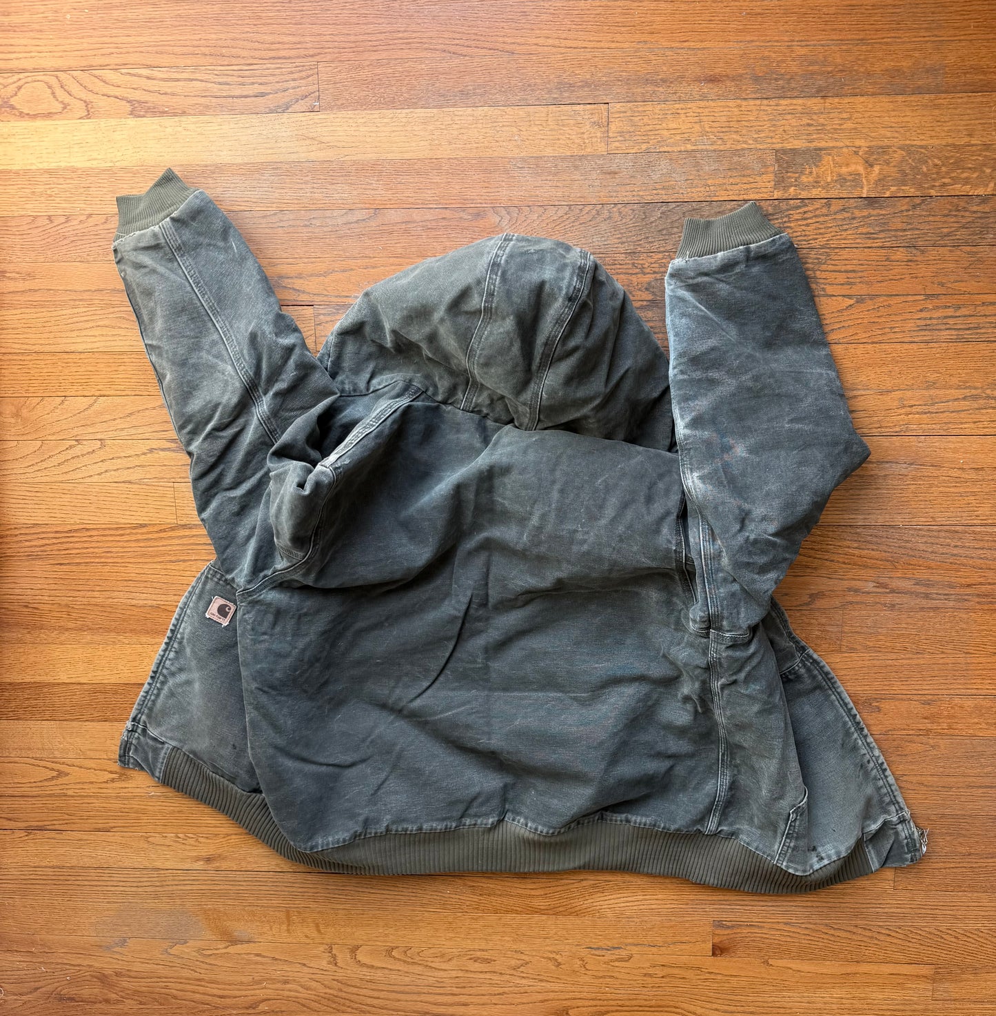 Faded Olive Green Carhartt Active Jacket - Large