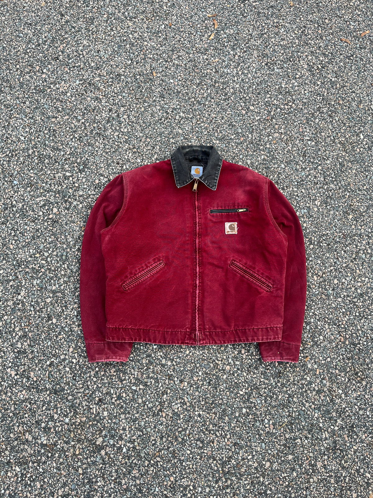 Faded Crimson Red Carhartt Detroit Jacket - Medium – VTG By Mike