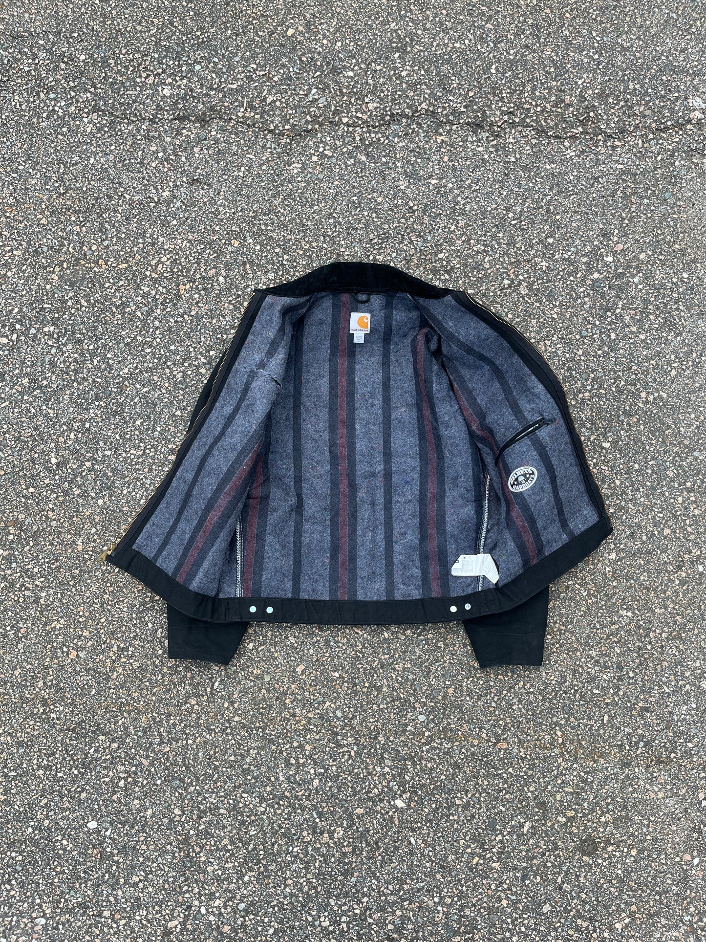 褪色黑色 Carhartt 底特律夹克 - 中号