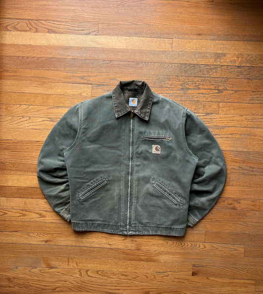 Faded Olive Green Carhartt Detroit Jacket - Boxy L-XL