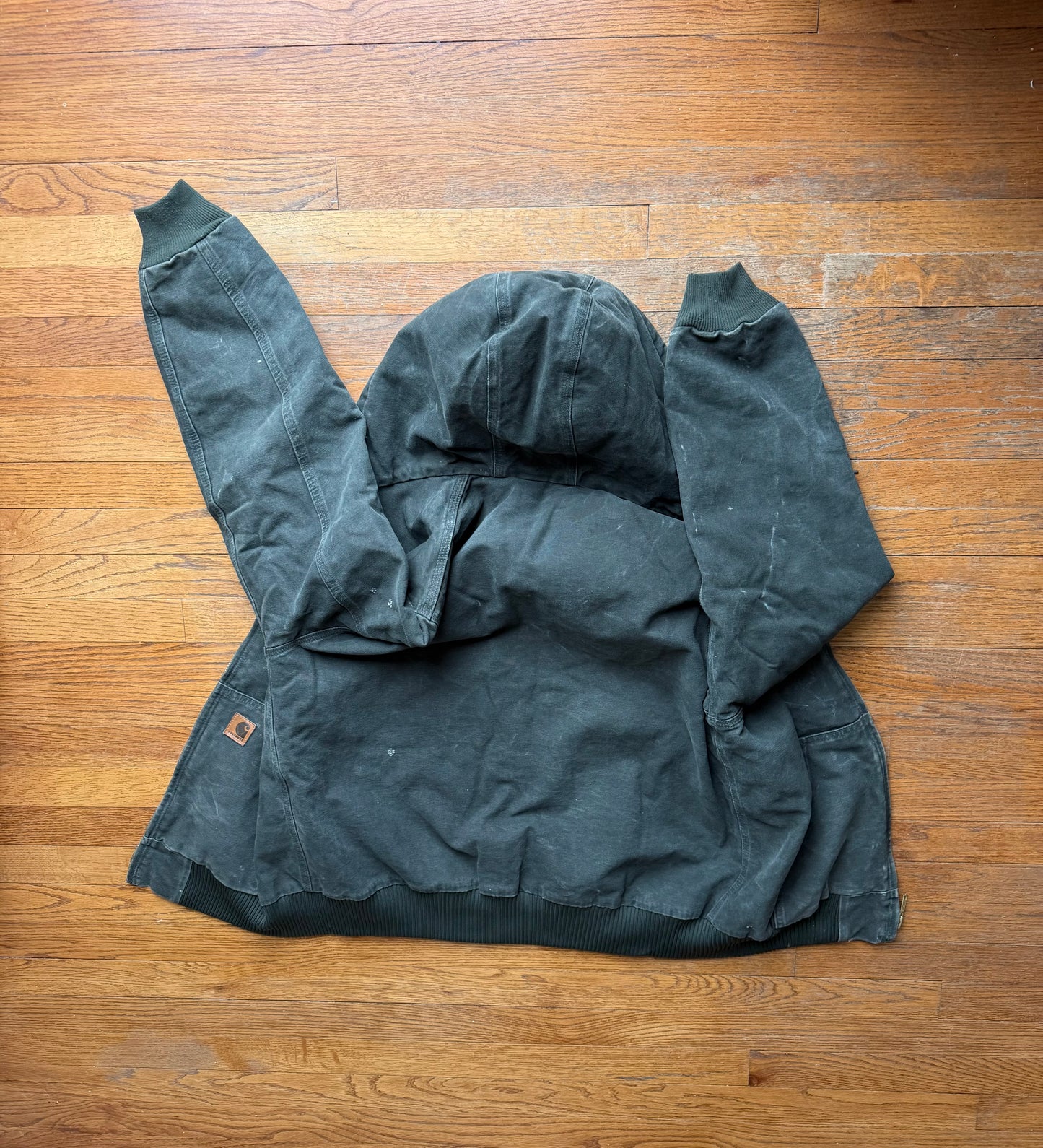 Faded Olive Green Carhartt Active Jacket - Medium