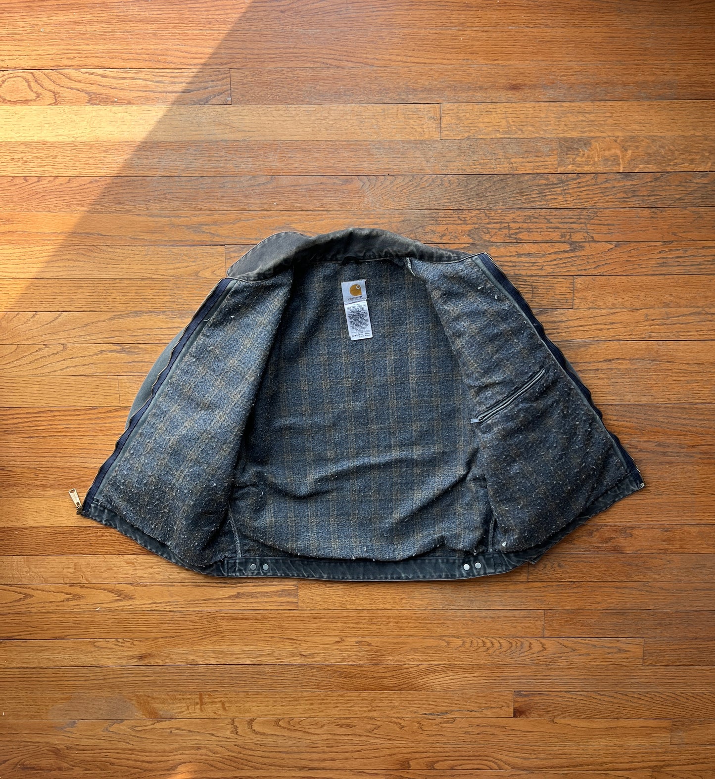 Faded Petrol Blue Carhartt Detroit Jacket - Boxy Medium