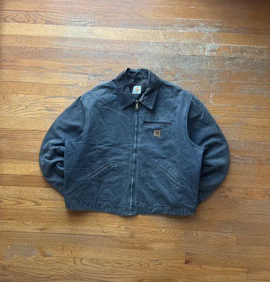 Faded Petrol Plue Carhartt Detroit Jacket - 2XL