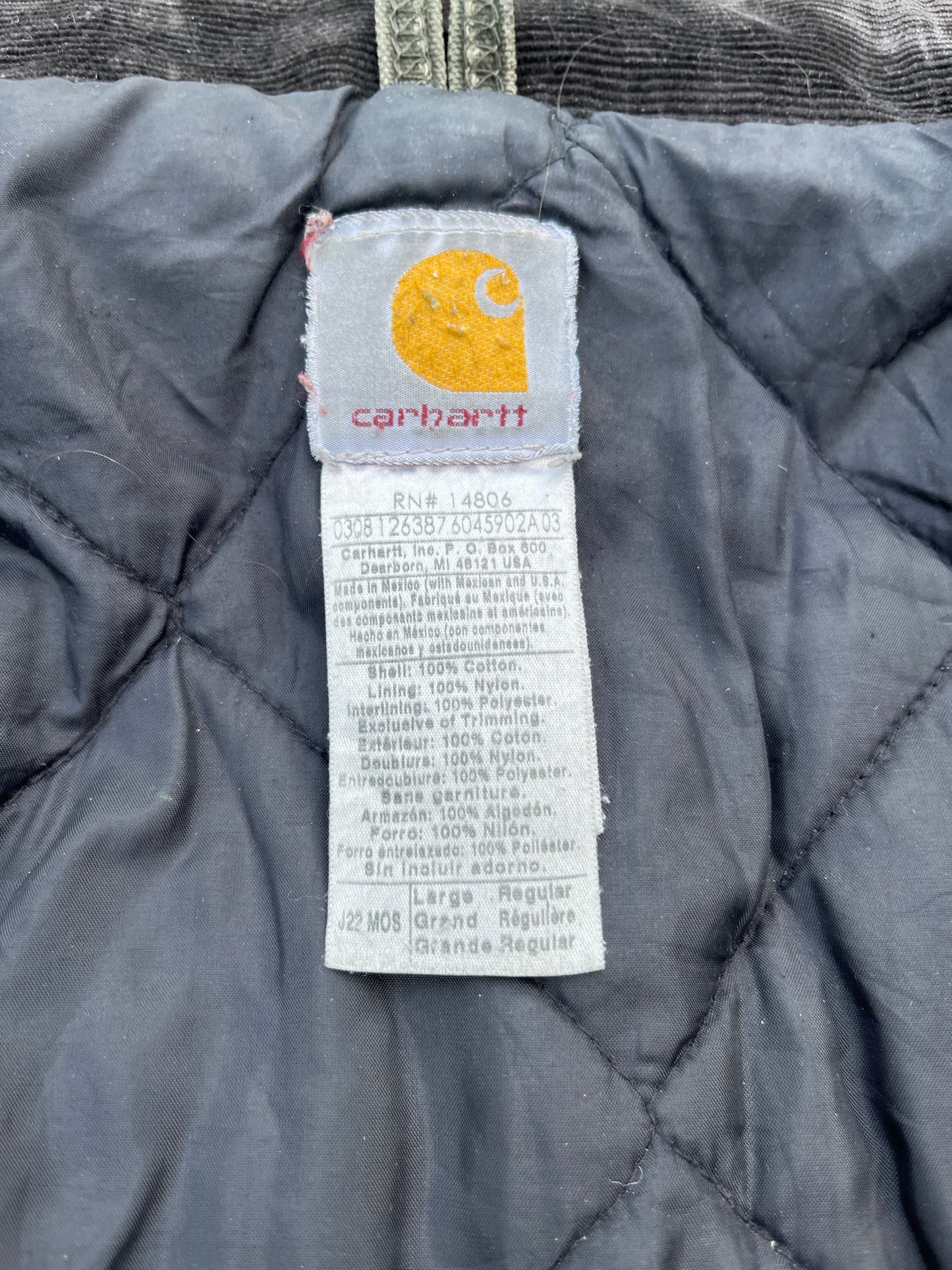 Faded Olive Green Carhartt Arctic Jacket - Medium