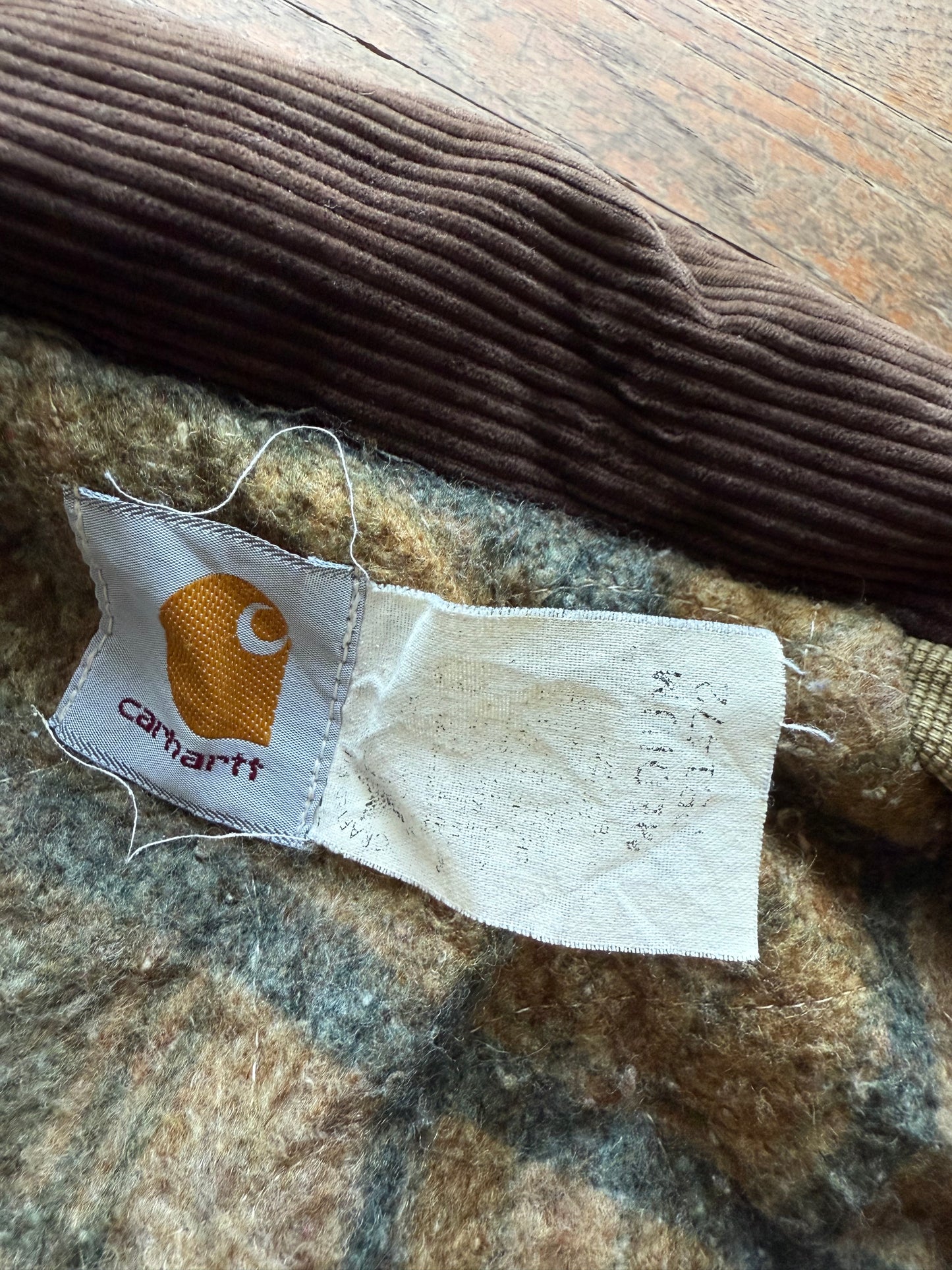Faded Tan Cropped Carhartt Chore Jacket - Medium