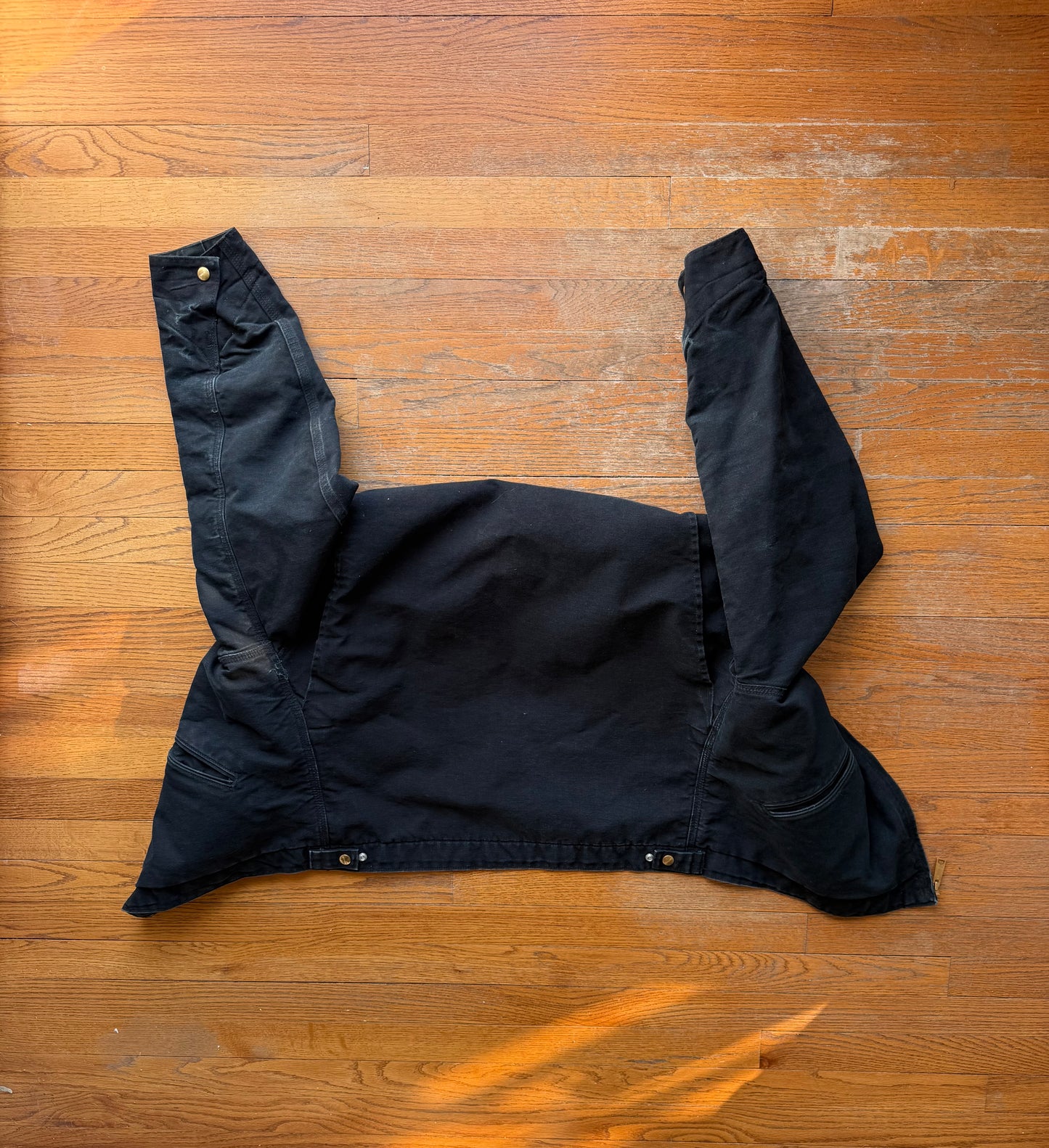 Faded Black Carhartt Detroit Jacket - Large