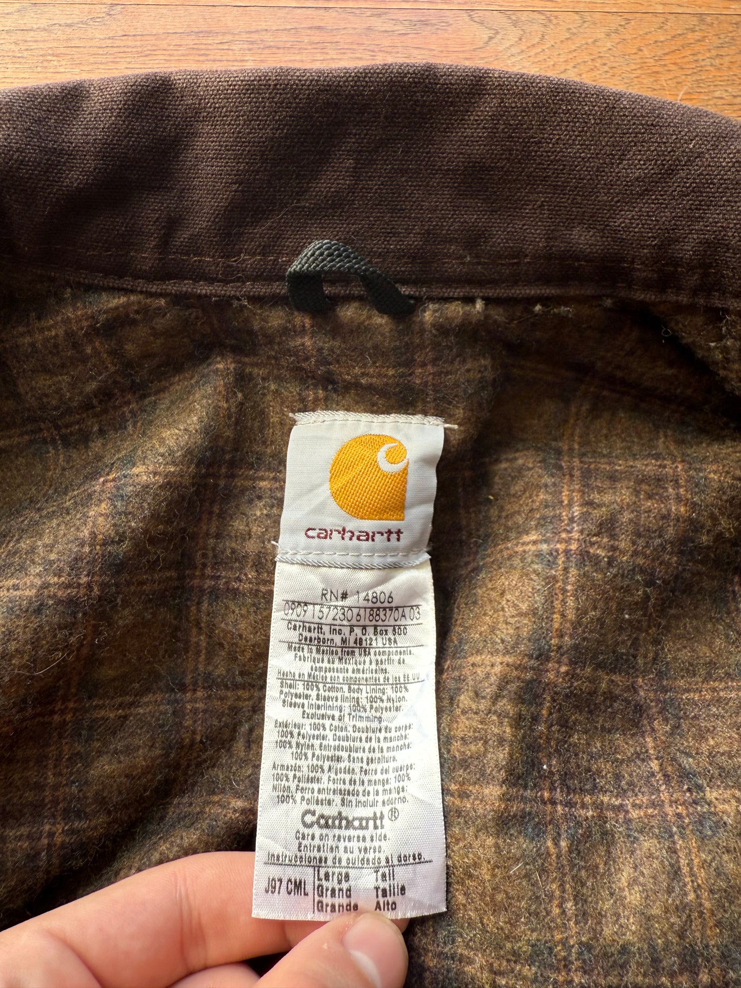 Faded Camel Brown Carhartt Detroit Jacket - Large Tall