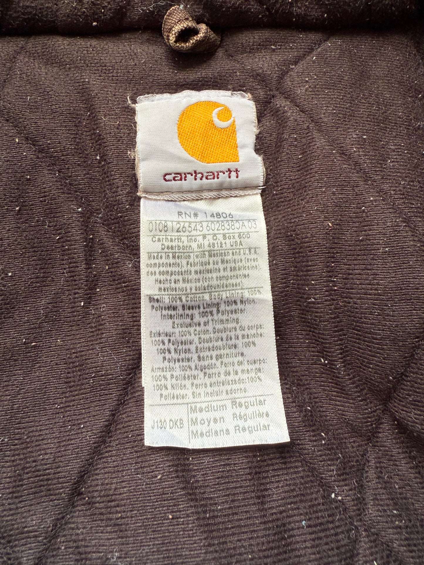 Faded Brown Carhartt Active Jacket - Medium