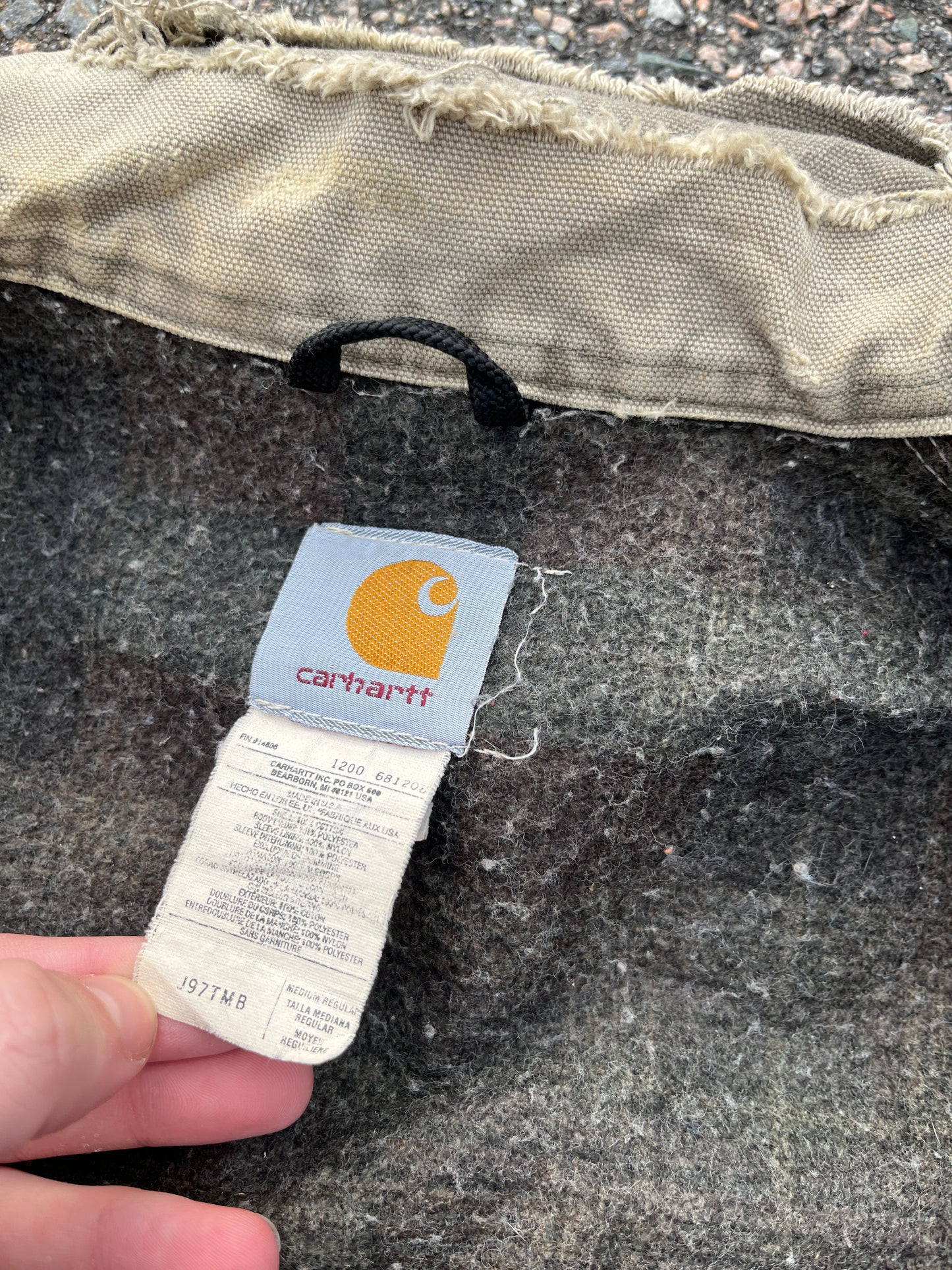 褪色木材棕色 Carhartt 底特律夹克 - 中号