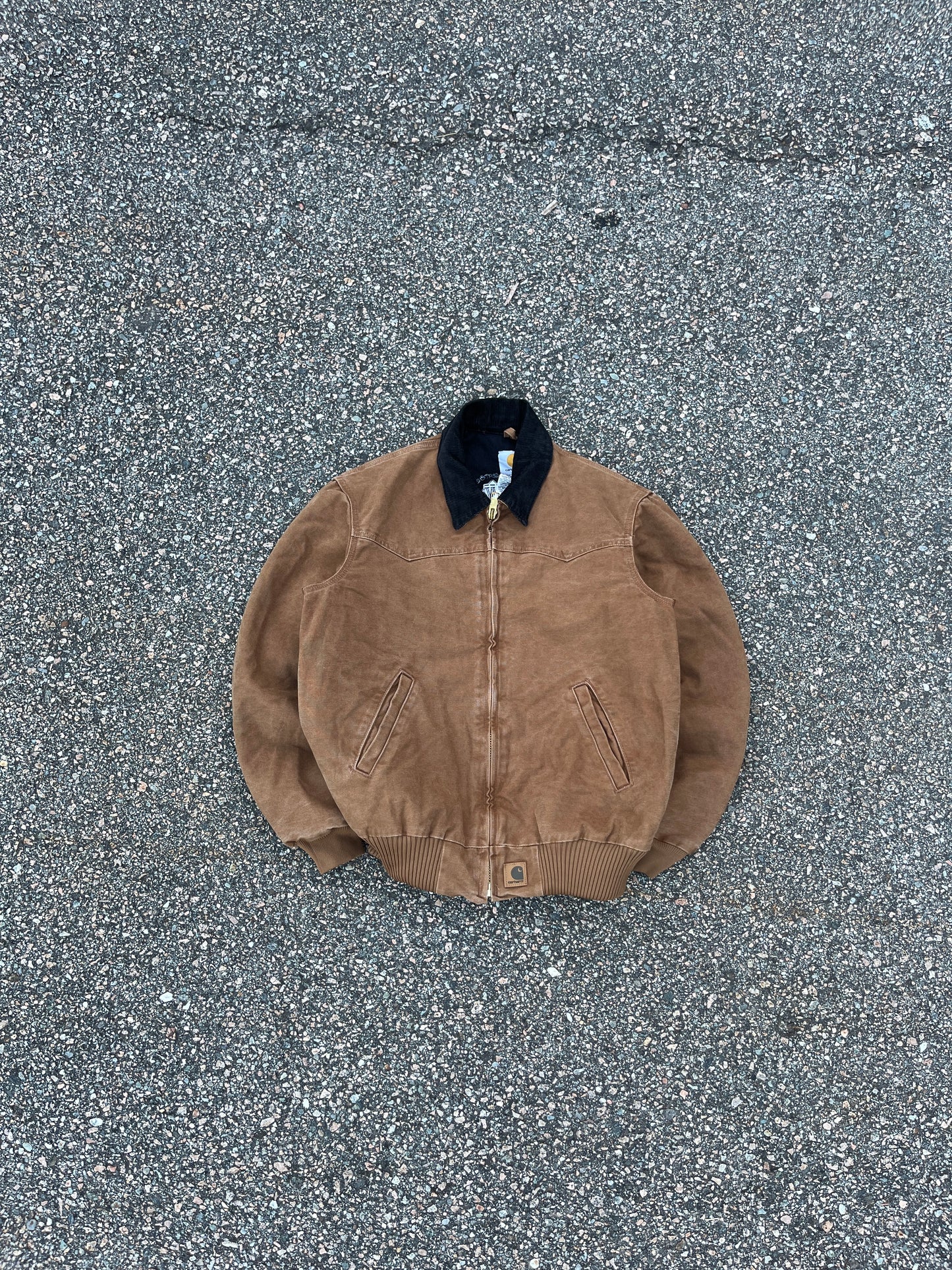 褪色棕色 Carhartt Santa Fe 夹克 - 中号