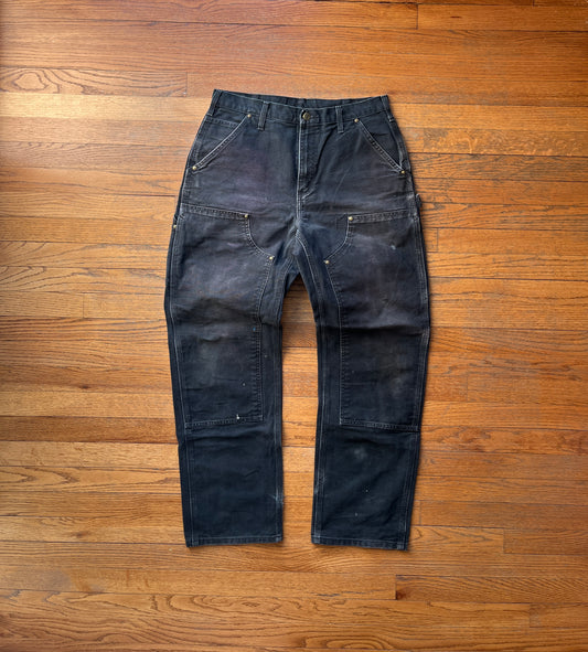 Faded Black Carhartt Double Knee Pants - 31 x 31