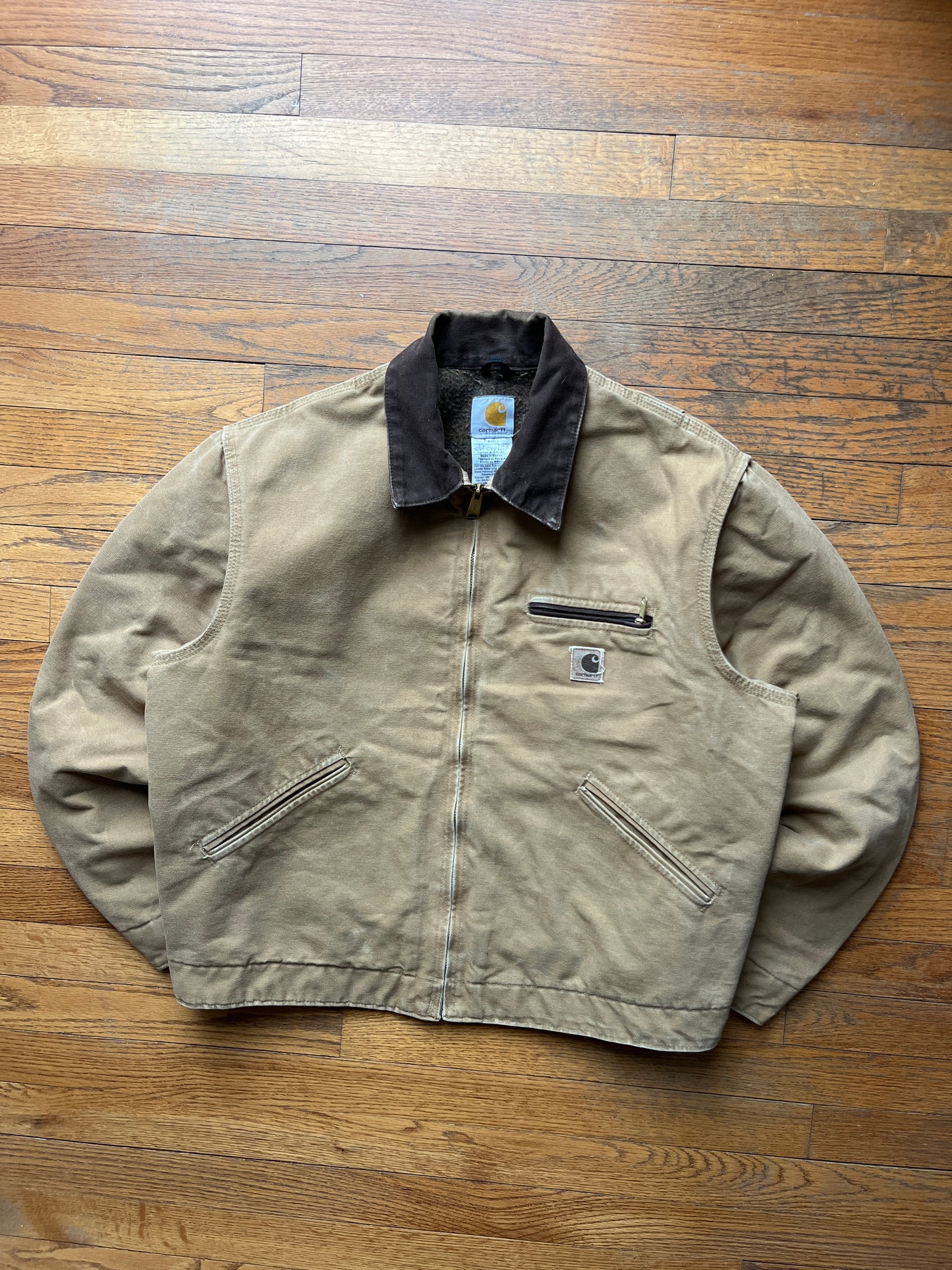 Faded Camel Brown Carhartt Detroit Jacket - Boxy Medium