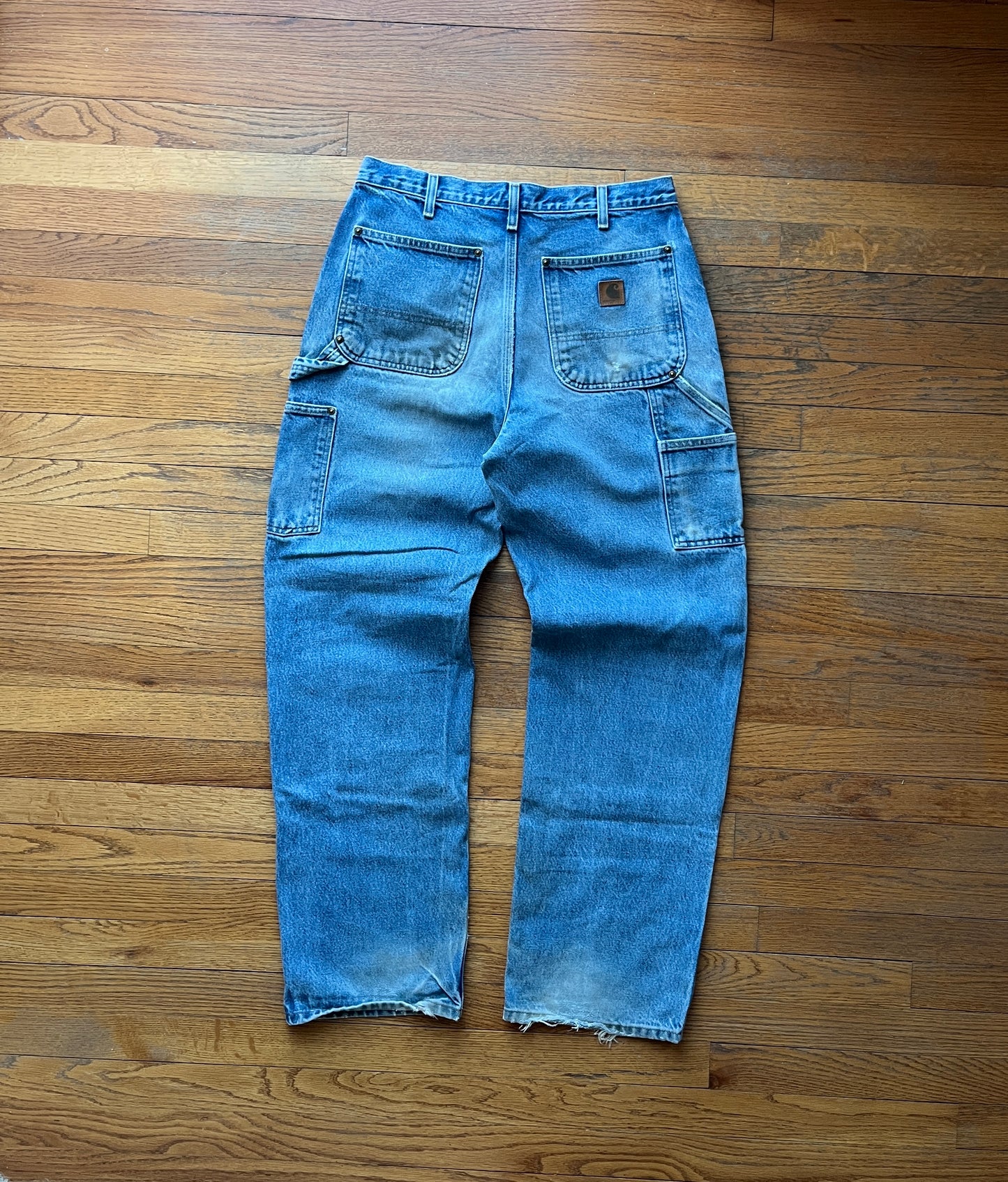 Faded Denim Carhartt Double Knee Pants - 31 x 31