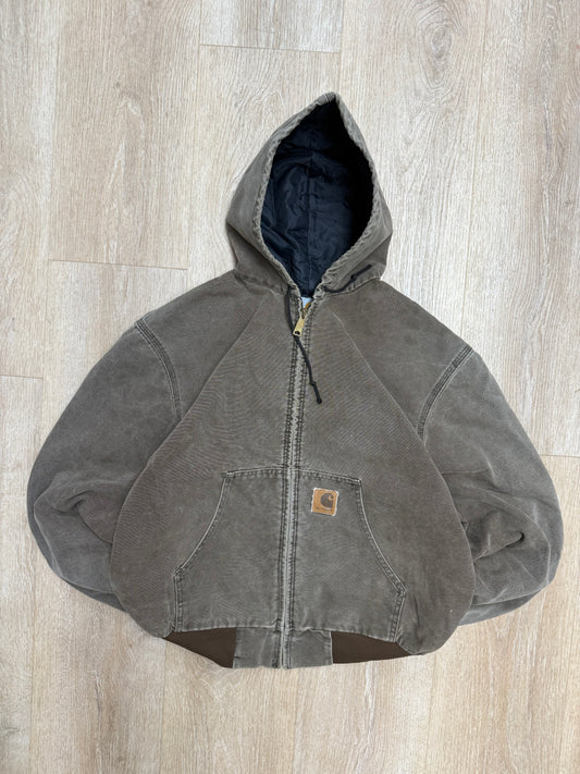 Faded Chestnut Brown Carhartt Active Jacket - Boxy Medium