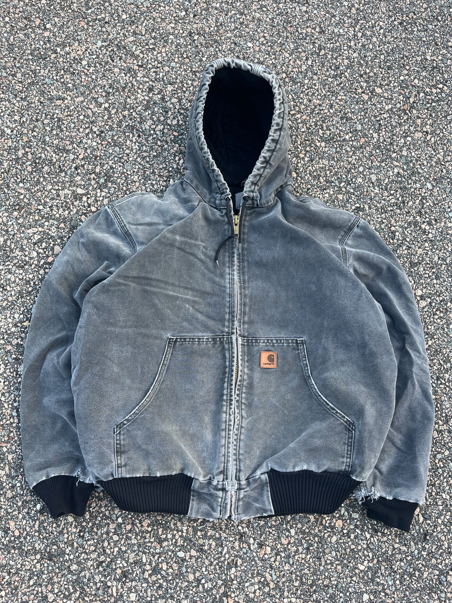 褪色黑色 Carhartt 运动夹克 - 大号