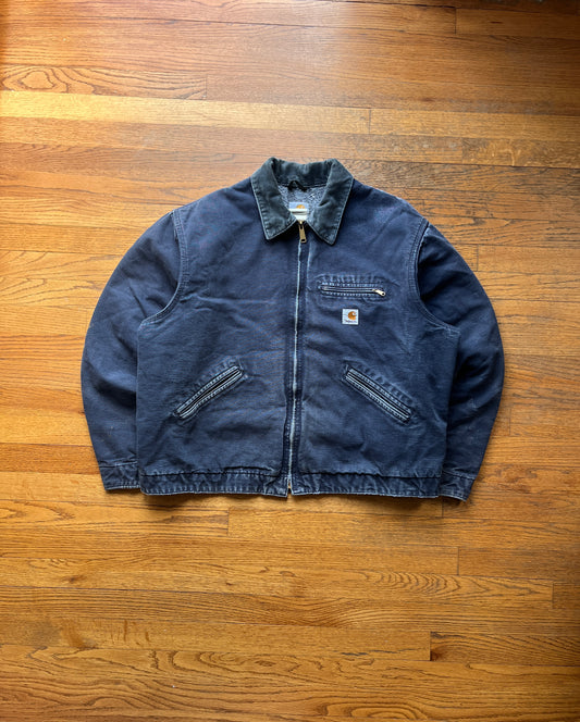 Faded Navy Blue Carhartt Detroit Jacket - XL