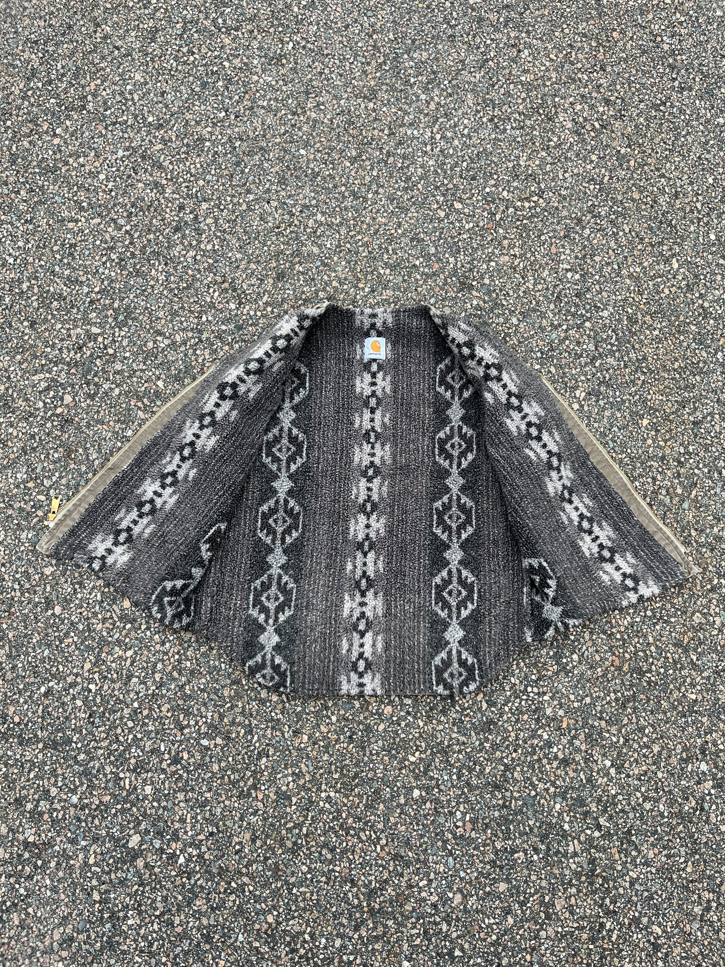 褪色灰褐色 Carhartt Aztec 衬里背心 - 中号