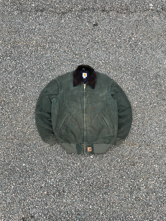 褪色橄榄绿色 Carhartt Santa Fe 夹克 - 中号