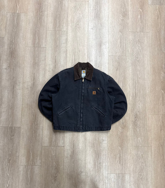 Faded Black Carhartt Detroit Jacket - Boxy L-XL
