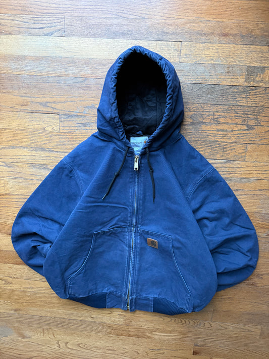 Faded Blue Carhartt Active Jacket - Large
