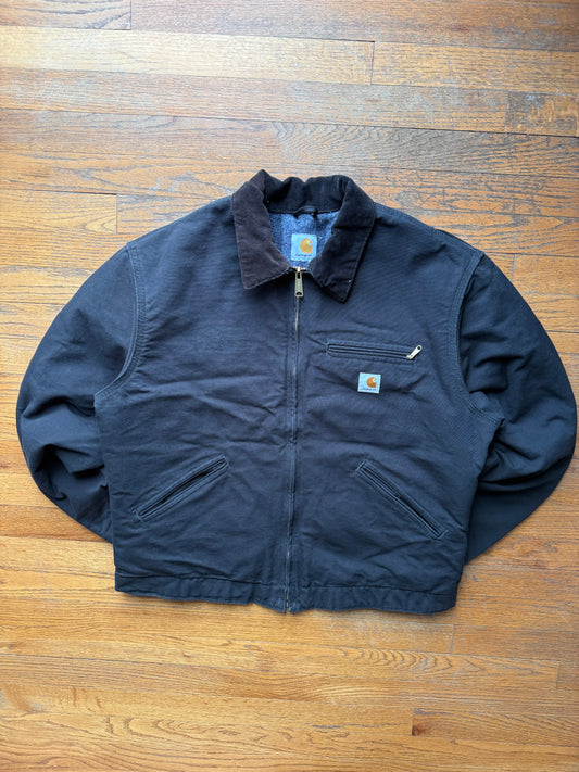Faded Black Carhartt Detroit Jacket - Large