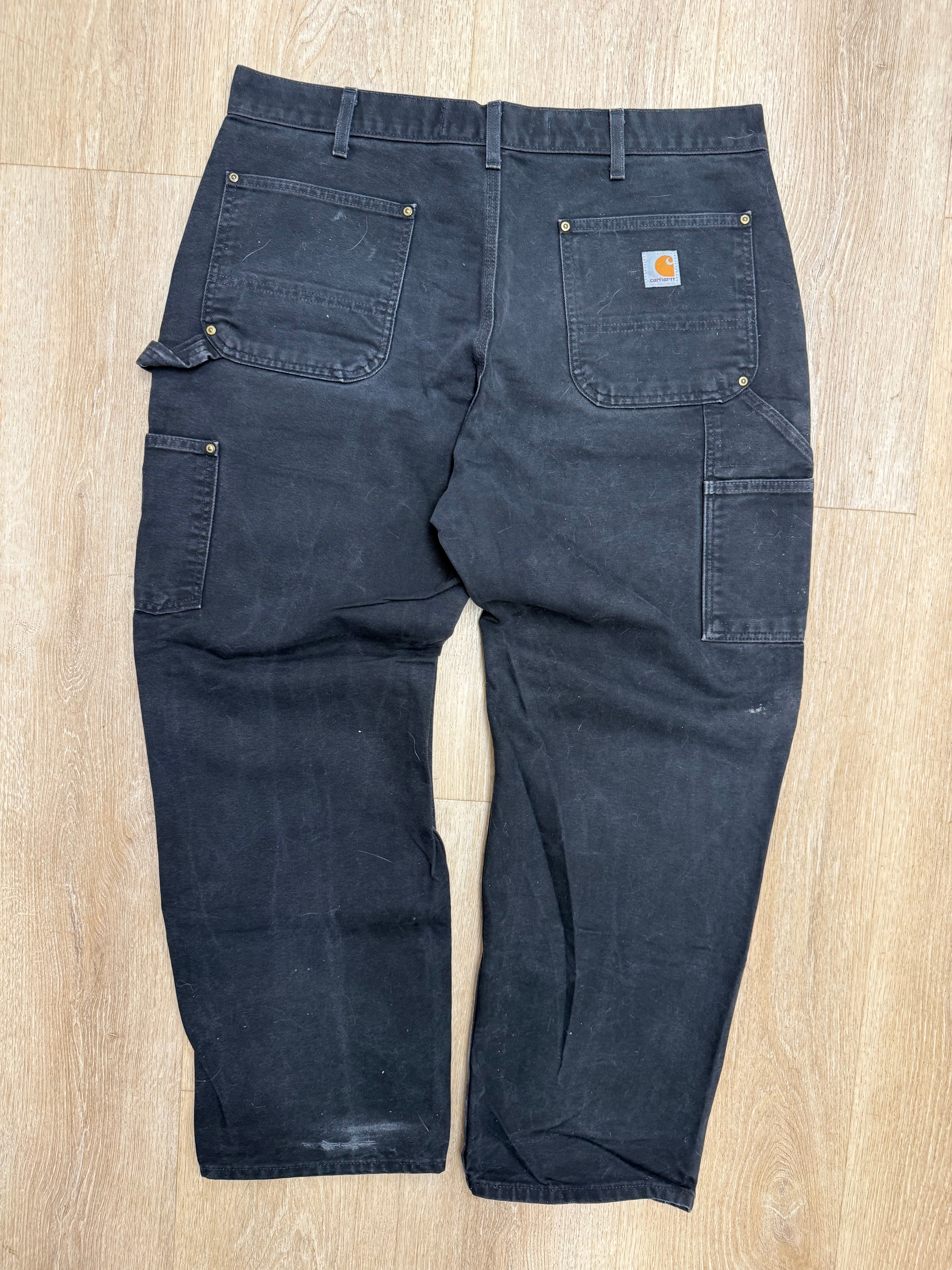 Faded Black Carhartt Double Knee Pants - 37 x 29 – VTG By Mike