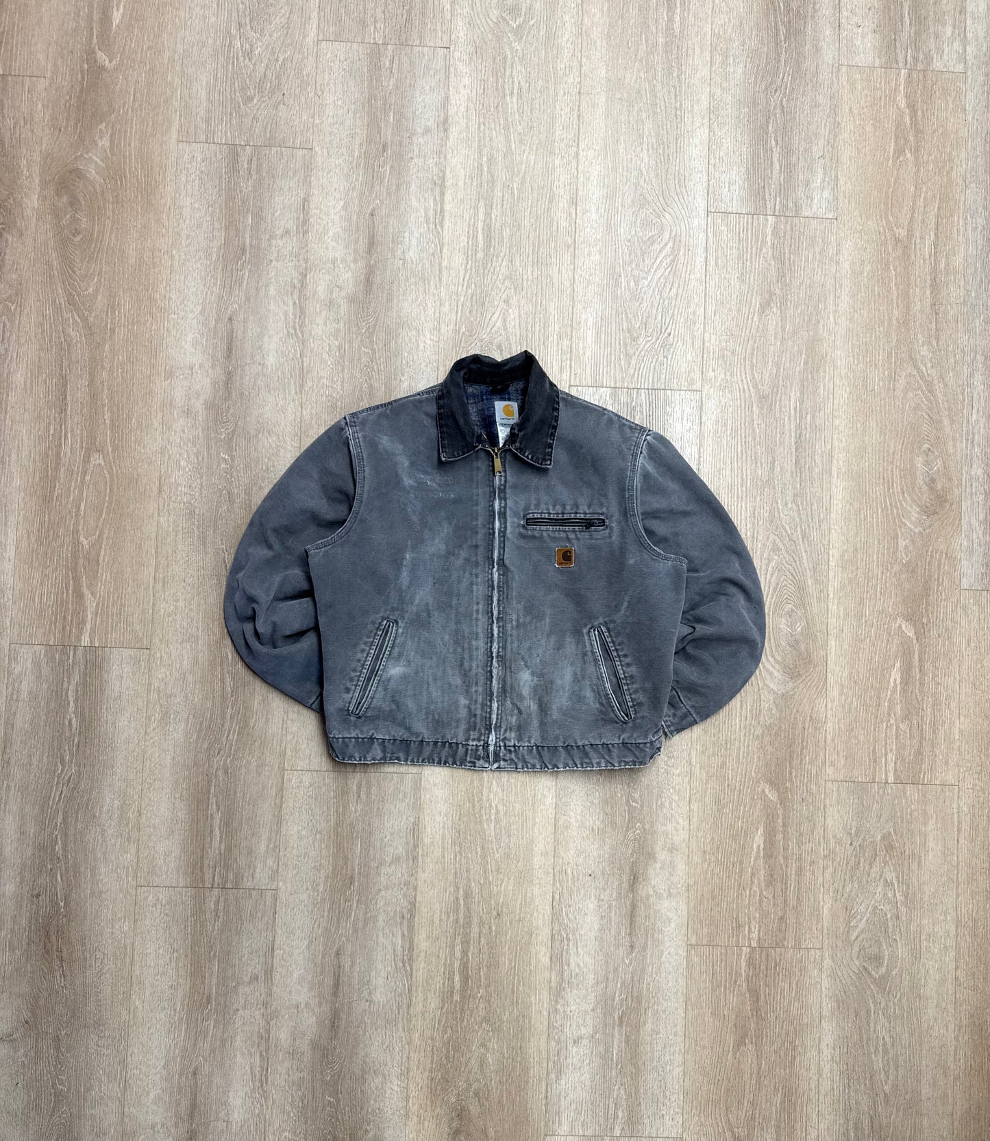 Faded Metal Grey Carhartt Detroit Jacket - Large