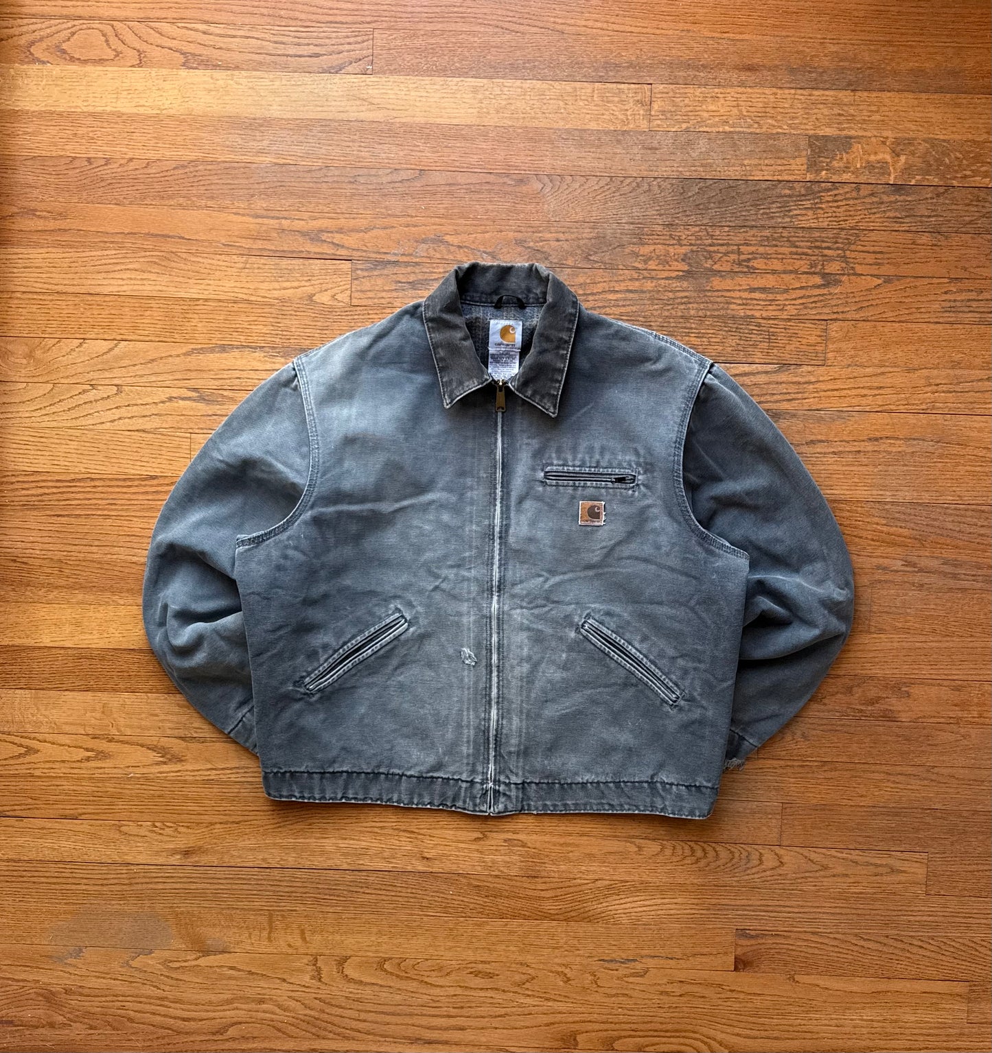 Faded Petrol Blue Carhartt Detroit Jacket - XL