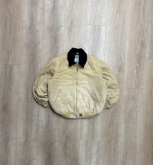 Faded Beige Carhartt Santa Fe Jacket - Large