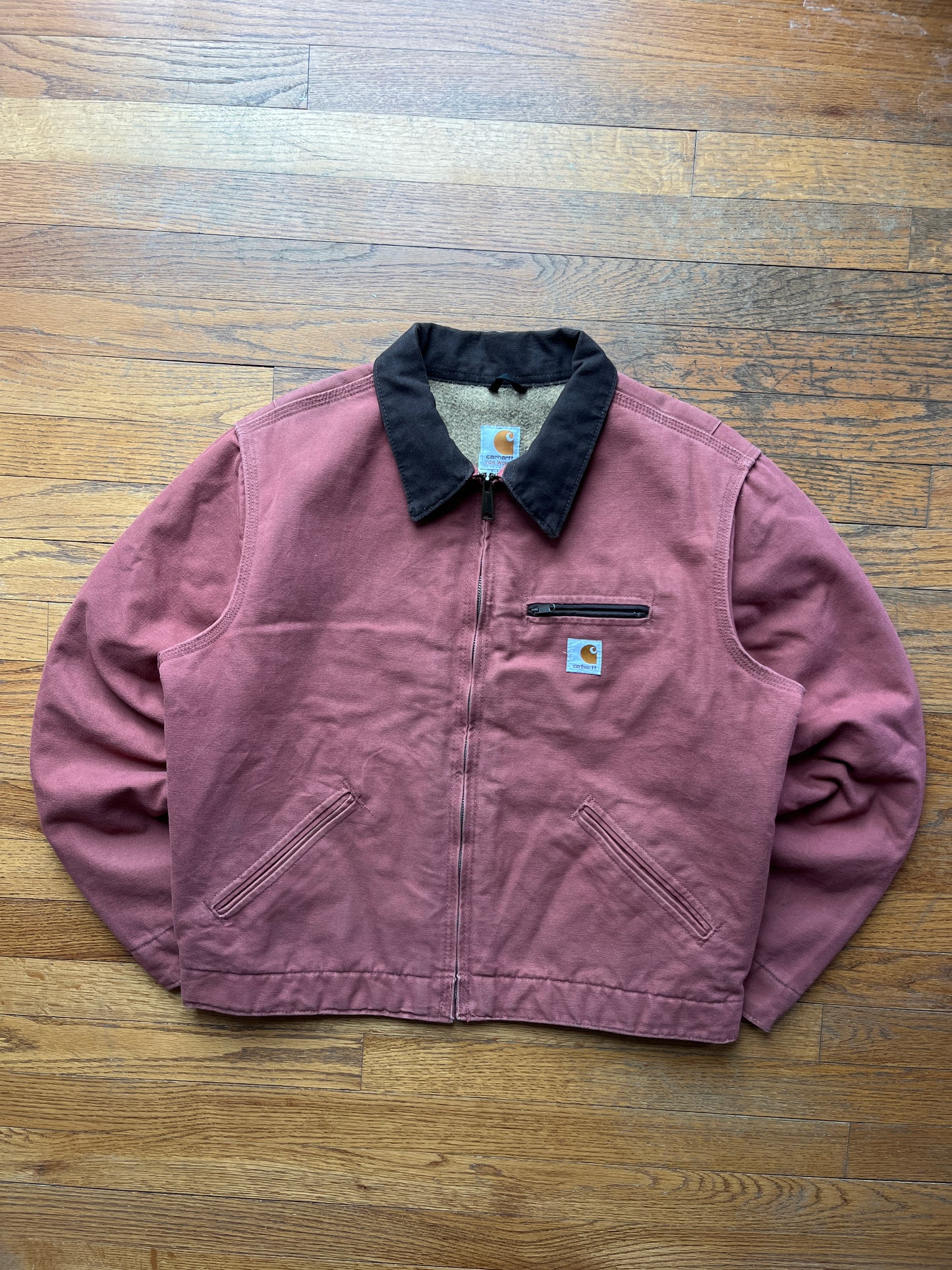 Faded Vintage Rose Carhartt Detroit Jacket - Medium