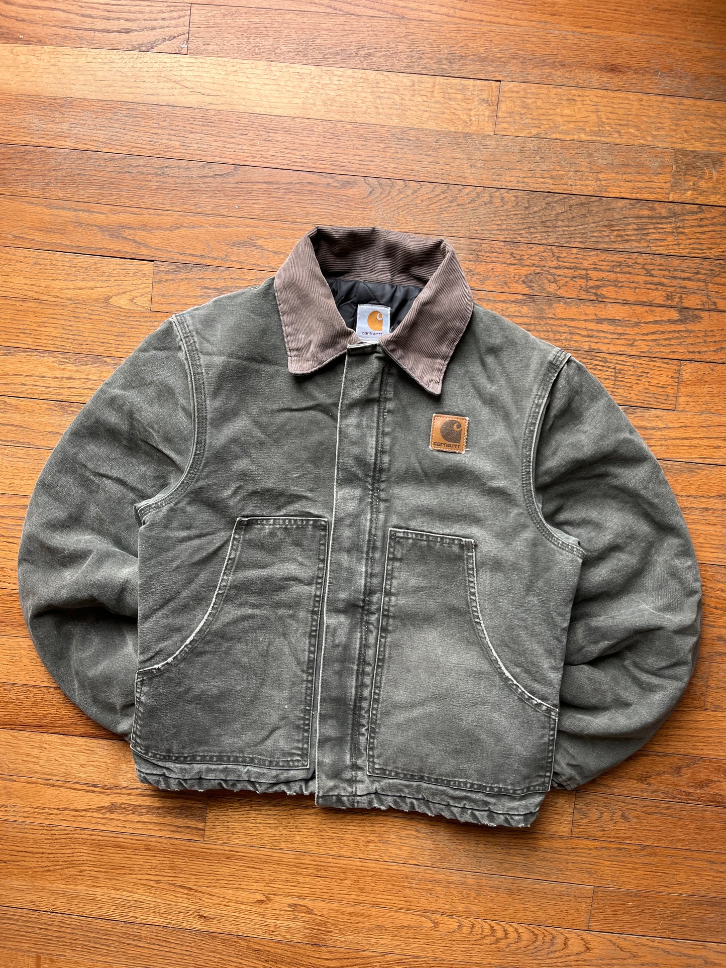 Faded Olive Green Carhartt Arctic Jacket - Small