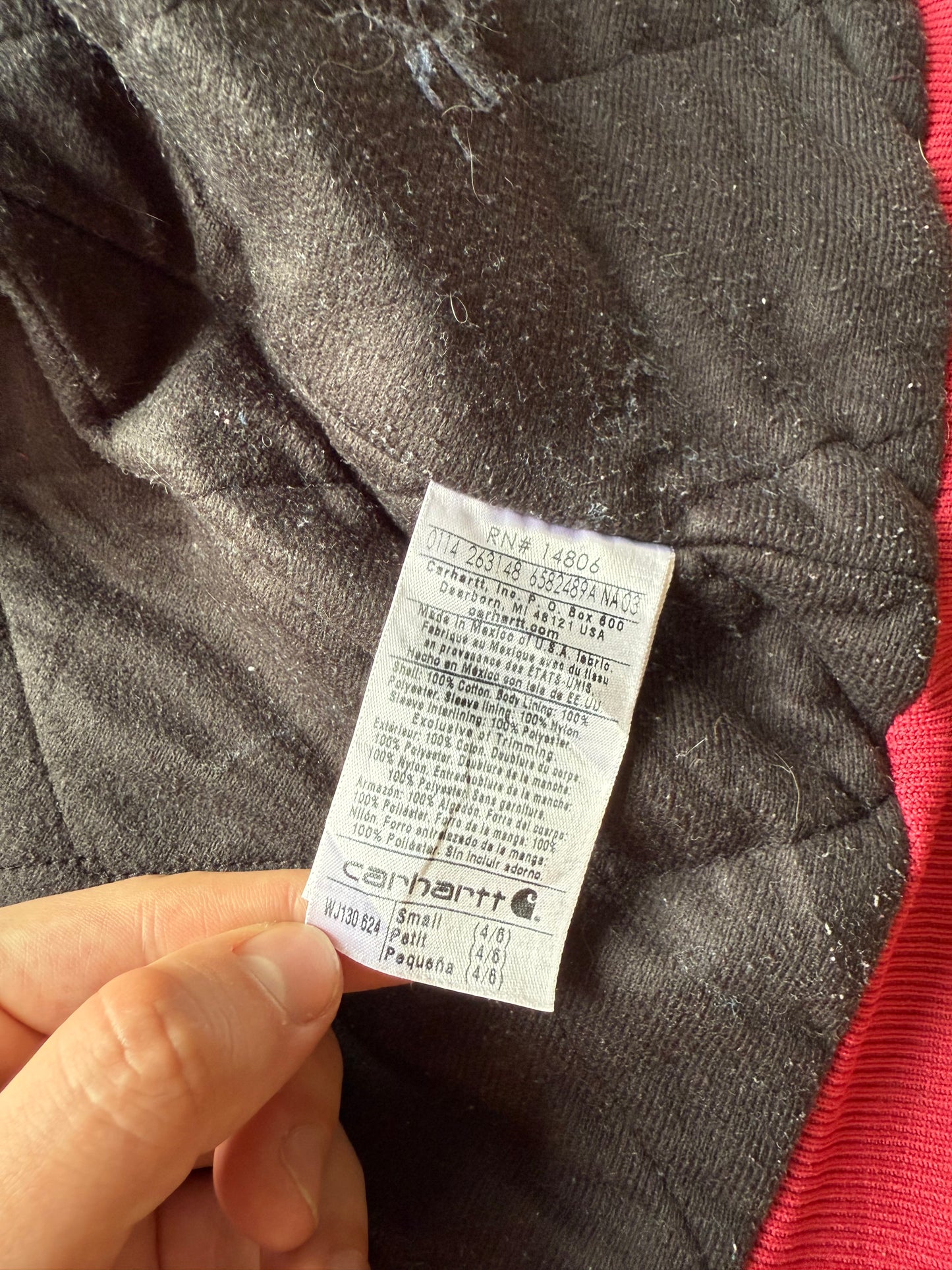 Faded Pink Carhartt Active Jacket - Small