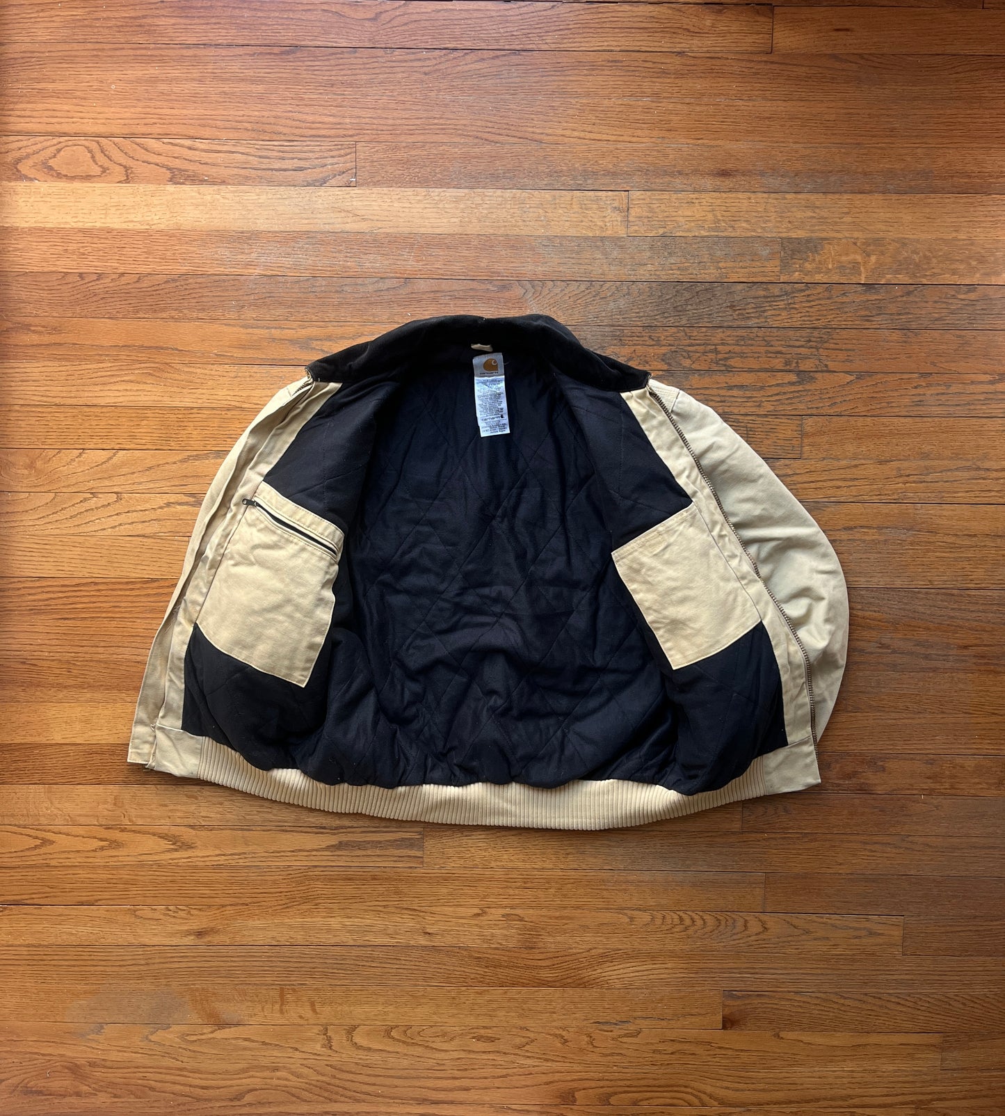 Faded Cream Carhartt Santa Fe Jacket - Medium