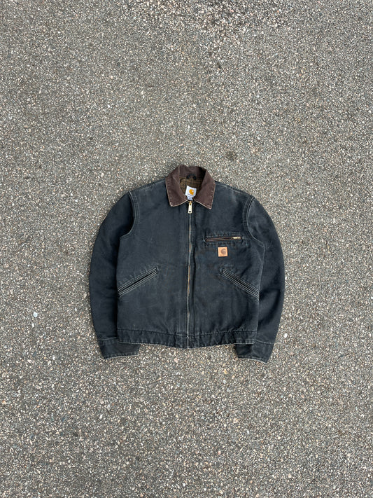 褪色黑色 Carhartt Detroit 夹克 - 小码